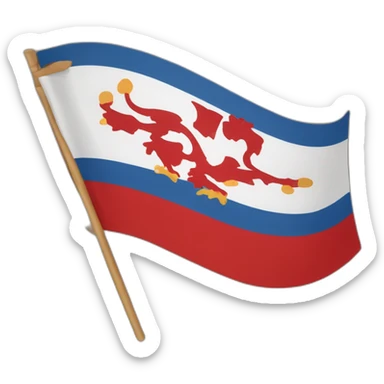 Bandera de Extremadura con una roca sticker