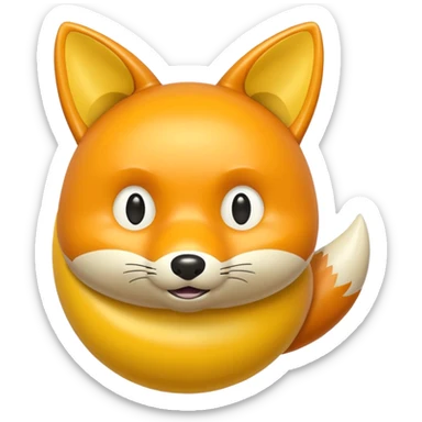 The Fox and The Hopper Ball Yellow Toy sticker