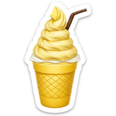 Dole whip in a yellow cup sticker