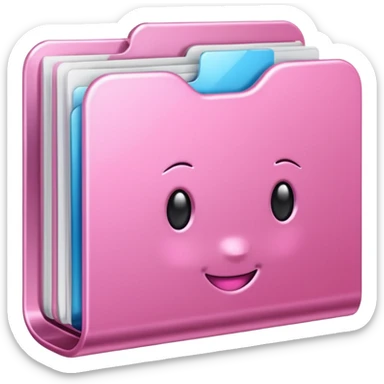 make an archive file without face, with girly pink tones. sticker