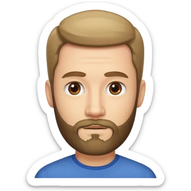 a man with sideburns beard sticker