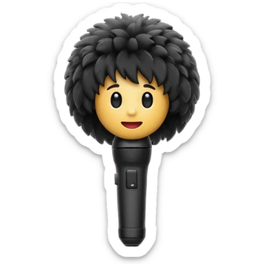 boom fluffly microphone sticker