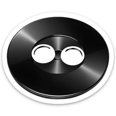 two black computer disk sticker