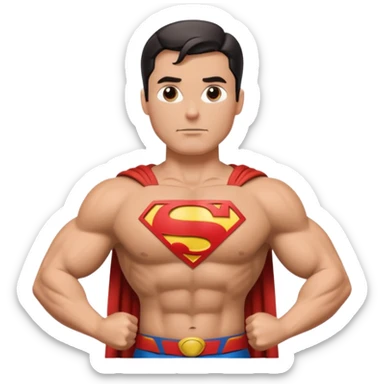 Superman standing with hands on hips sticker
