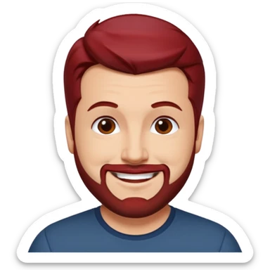 Joey Fatone dark red hair sticker