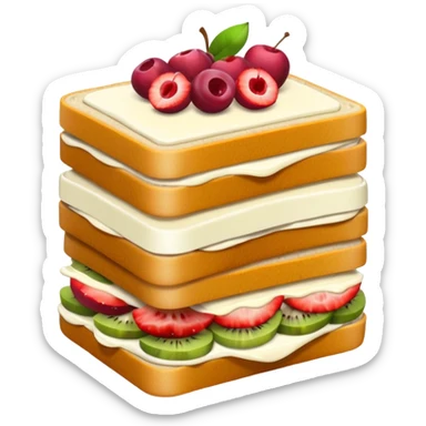 Fruit sandwich with cream sticker
