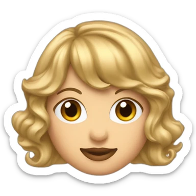 Taylor Swift with the smiling face with heart eyes emoji sticker