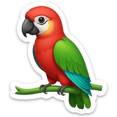 Guacamayo rojo y verde sticker