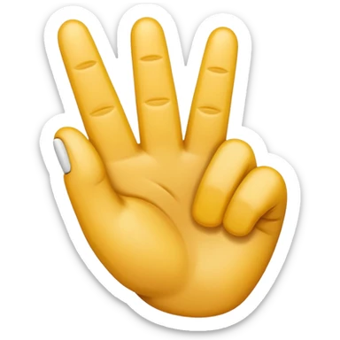 I want a emoji with middle finger bend towards sticker