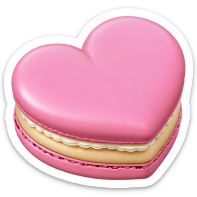 Heart shaped macaron sticker