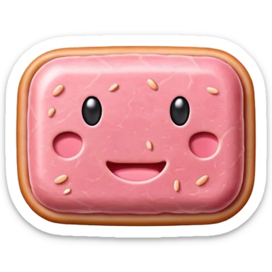 kawaii 👽 EMOJI made of SPAM MEAT sticker
