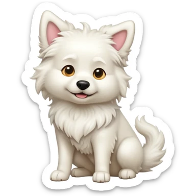 cinematic-[ram]-realistic-full-body-sitting-emoji,-tail-flicking-lazily,-head-tilted-dramatically,-curly-[white]-fur,-simplified-yet-realistic-focused-features,-highly-detailed,-glowing-with-an-almost-sarcastic-glow sticker