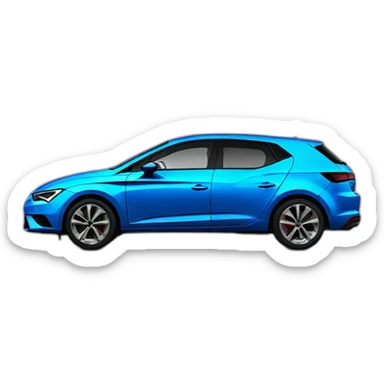 seat leon electric blue front sticker