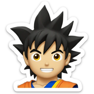 goku with an ecuadorian flag sticker