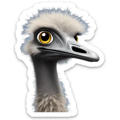 Big foreheaded emu that smells bad sticker