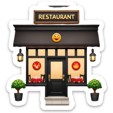 restaurant fachada sticker