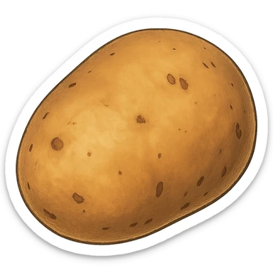 ghibli style simple potato sticker