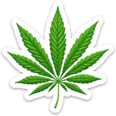 Marihuana hoja sticker