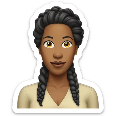 regina king head only no neck braids sticker