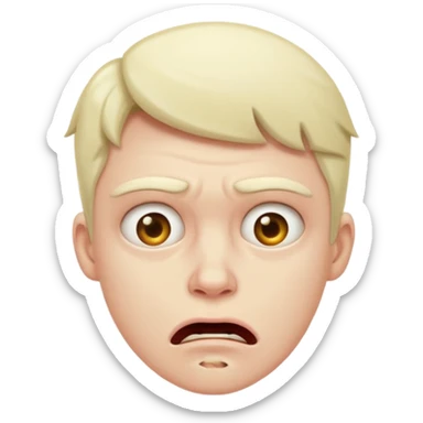 jaw dropped in disgust  sticker