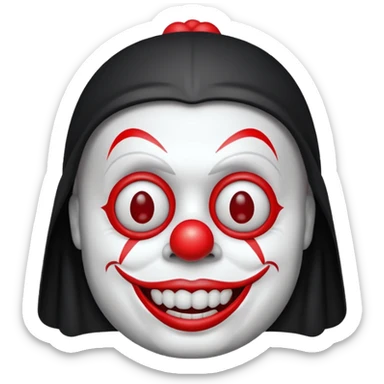 Darth Vader dressed as clown emoji   sticker