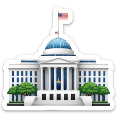 US Embassy building png.  looks realistic sticker