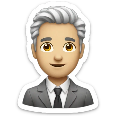 Arquitecto lindo pelo blanco sticker