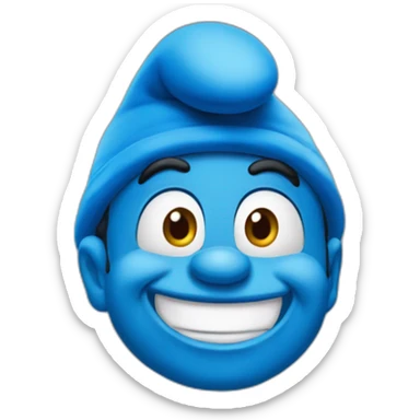 macron smurfs sticker