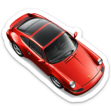 Red Porsche 911 sticker