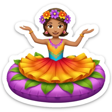 Dancer on the Flower float  sticker