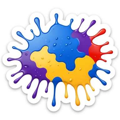 Make a painting which is splattered paint sticker