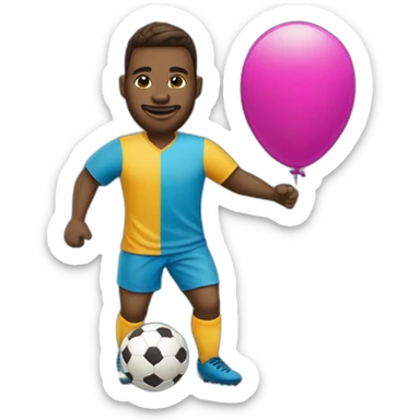 Ombre d'un joueur avec un ballon de foot sticker