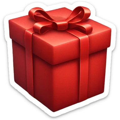 Red asthetic Christmas present sticker