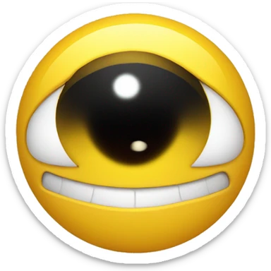 yellow emoji with twitching eye looking very disgruntled  sticker