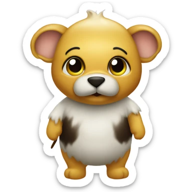 Grauhaariger charmeur mit honig sticker