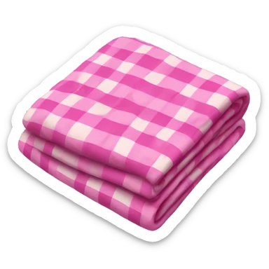 Pink plaid blanket  sticker