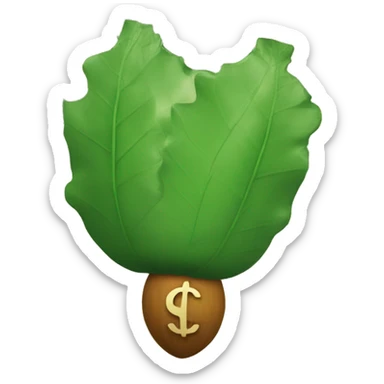 acorn dollar bill sticker