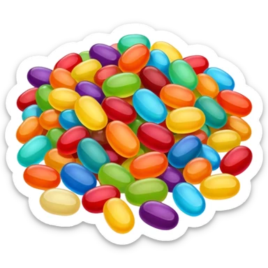 Happy jellybean sticker