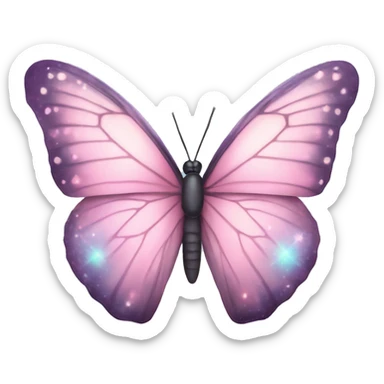 pastel pink galaxy butterfly sticker