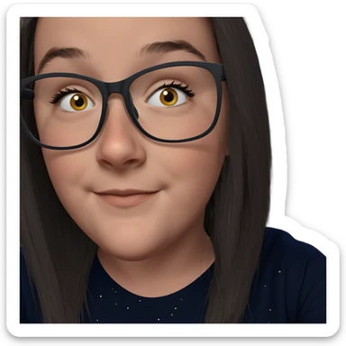 smiling girl in starry night sticker