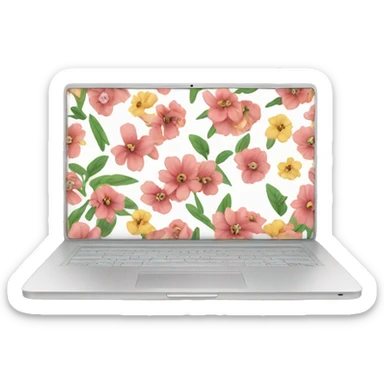 floral laptop sticker
