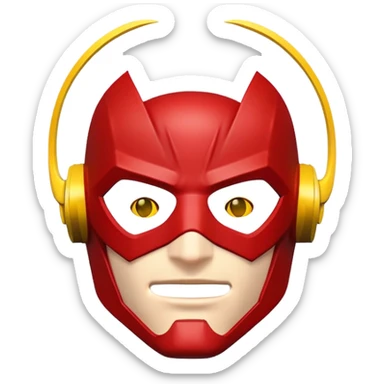 Superhero The flash face with mask sticker