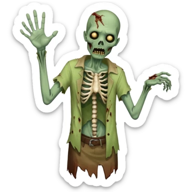 zombie say hello sticker