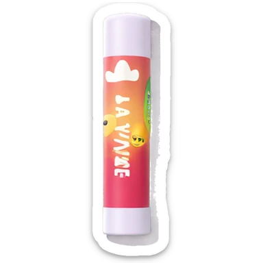 lip balm with label sticker