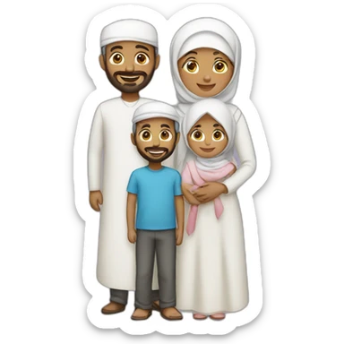 Muslim family sticker