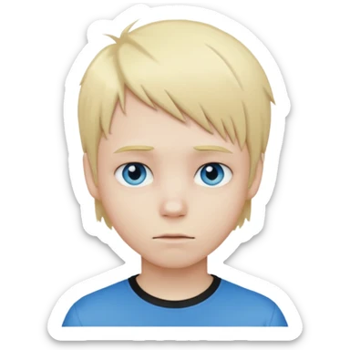 boy with blonde hair emo and blue eyes sticker