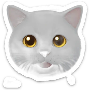 tender white cat sticker