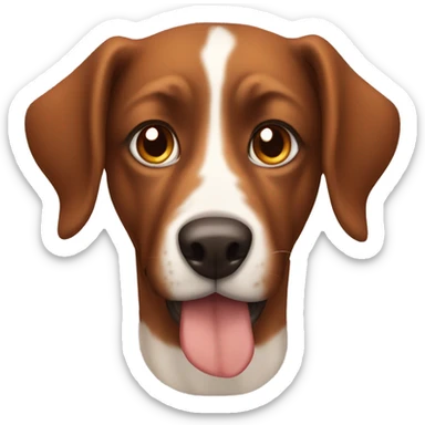 striking brown eyes of dog sticker