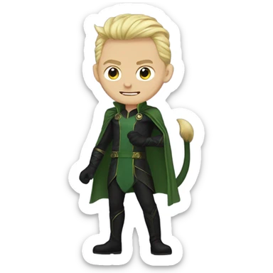 Loki from avengers mixed with a black cat sticker