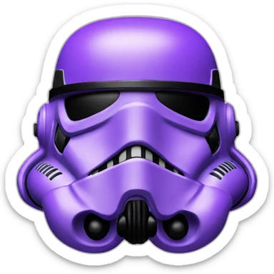 purple stormtrooper helmet sticker